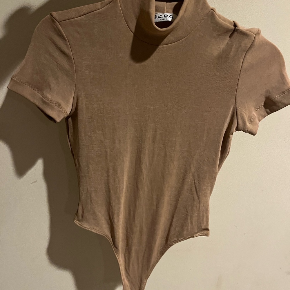 BCBG Women's Tan Bodysuit Top